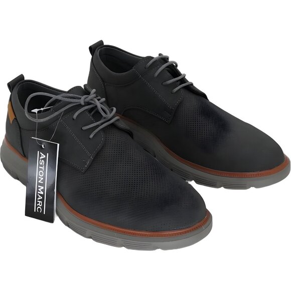 Aston Marc Eglon Oxford Dress Shoes Gray Men's US 8.5M - Picture 4 of 6